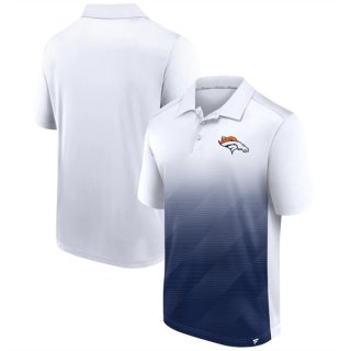 Denver Broncos WhiteNavy Iconic Parameter Sublimated Polo