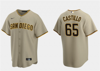 Men's San Diego Padres #65 José Castillo Tan Cool Base Stitched Jersey