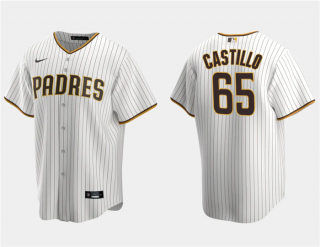 Men's San Diego Padres #65 José Castillo White Cool Base Stitched Jersey