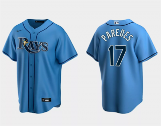 Men's Tampa Bay Rays #17 Isaac Paredes Light Blue Cool Base Stitched Baseball Jersey