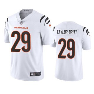 Cincinnati Bengals #29 Cam Taylor-Britt White Vapor Limited Stitched Football Jersey