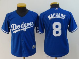 Dodgers-8-Manny-Machado-Royal-Youth-Cool-Base-Jersey