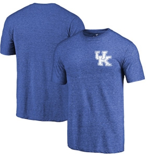 Kentucky-Wildcats-Fanatics-Branded-Royal-Primary-Logo-Left-Chest-Distressed-Tri-Blend-T-Shirt