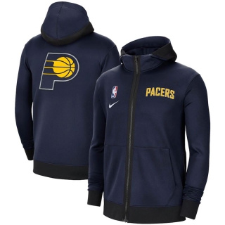 Nike Indiana Pacers Navy Authentic Showtime Performance Full-Zip Hoodie Jacke