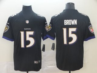 Nike-Ravens-15-Marquise-Brown-Black-Alternate-Vapor-Untouchable-Limited-Jersey