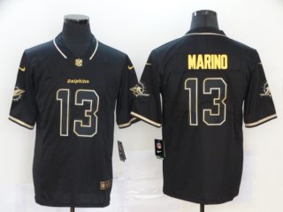 Nike-Dolphins-13-Dan-Marino-Black-Gold-Vapor-Untouchable-Limited-Jersey