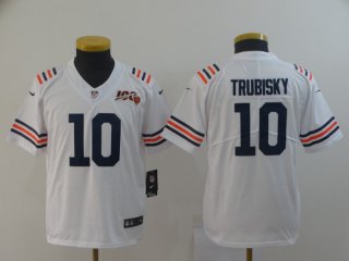 Nike-Bears-10-Mitchell-Trubisky-White-Youth-2019-100th-Season-Alternate-Classic-Vapor-Untouchable-Limited-Jersey
