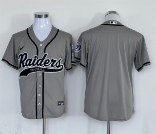 Las Vegas Raiders blank gray baseball jersey