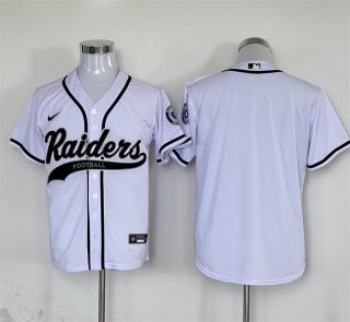 Las Vegas Raiders blank white baseball jersey