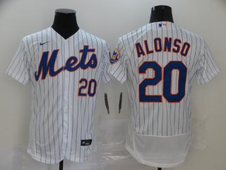 New York Mets #20 Pete Alonso 2020 White Flex Base Stitched MLB Jersey