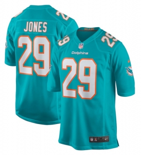 Miami Dolphins #29 Brandon Jones Aqua Stitched Football Jersey