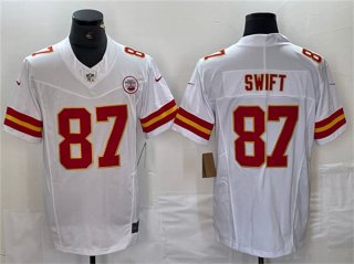 Kansas City Chiefs #87 Taylor Swift White F.U.S.E. Vapor Untouchable Limited Stitched