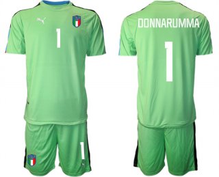 Italy #1 Donnarumma Green Goalkeeper Soccer