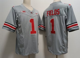 Ohio State Buckeyes #1 Justin Fields gray 2023 F.U.S.E. Limited Stitched Jersey