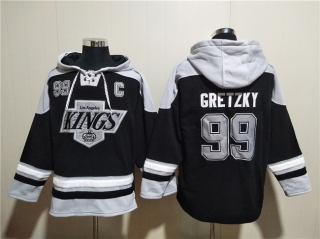 Los Angeles Kings #99 Wayne Gretzky Black Ageless Must-Have Lace-Up Pullover