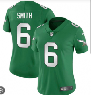 Philadelphia Eagles #6 Smith Kelly greenwomen jersey