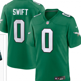 Philadelphia Eagles #0 D'Andre Swift youth Kelly green jersey
