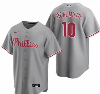 Philadelphia Phillies #10 J.T. Realmuto gray jersey