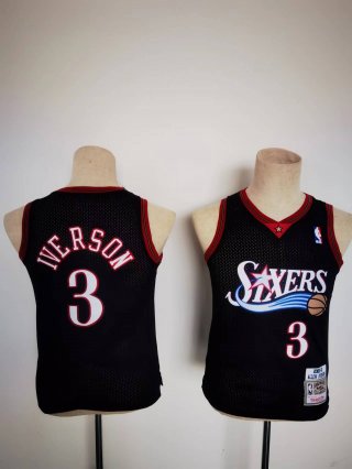 76ers-3-Allen-Iverson black youth jersey