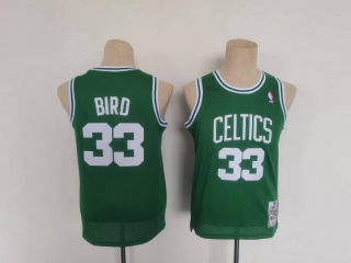 Boston Celtics #33 Larry Bird green youth jersey