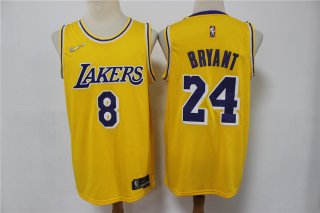 Los Angeles Lakers 8 24 yellow 75th jersey