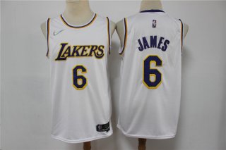 Los Angeles Lakers #6 white 75th jersey