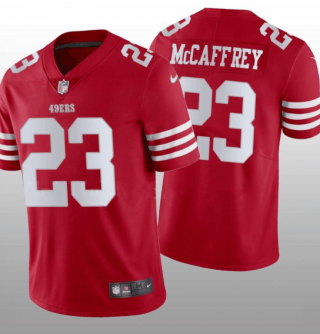 San Francisco 49ers #23 Christian McCaffrey Red 2022 Vapor Untouchable Stitched