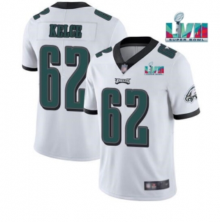 Philadelphia Eagles #62 Jason Kelce White Super Bowl LVII Patch Vapor Untouchable
