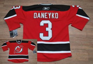 Devils #3 Ken Daneyko Stitched Red NHL Jersey