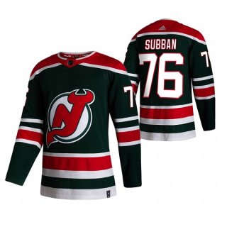 New Jersey Devils #76 P.K. Subban Green Reverse Retro Stitched NHL Jersey