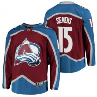 Avalanche #15 Duncan Siemens Red Stitched Jersey