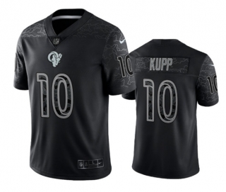 Los Angeles Rams #10 Cooper Kupp Black Reflective Limited Stitched Football Jersey