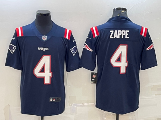 New England Patriots #4 Bailey Zappe Navy Vapor Untouchable Limited Stitched