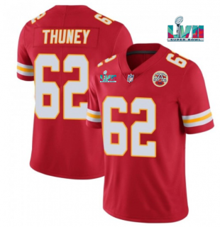 Kansas City Chiefs #62 Joe Thuney Red Super Bowl LVII Patch Vapor Untouchable Limited