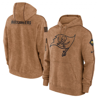 Tampa Bay Buccaneers 2023 Brown Salute To Service Pullover Hoodie