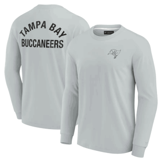 Tampa Bay Buccaneers Grey Signature Unisex Super Soft Long Sleeve T-Shirt