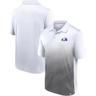Los Angeles Rams WhiteGray Iconic Parameter Sublimated Polo