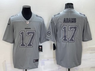 Dallas Cowboys #17 Davante Adams Gray With Patch Atmosphere Fashion Stitched