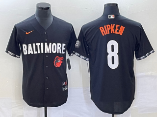 Baltimore Orioles #8 Cal Ripken Jr. Black 2023 City Connect Flex Base Stitched
