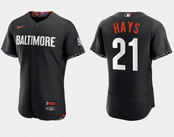 Baltimore Orioles #21 Austin Hays Black 2023 City Connect Flex Base Stitched