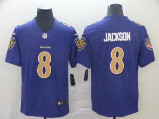 Baltimore Ravens #8 purple jersey