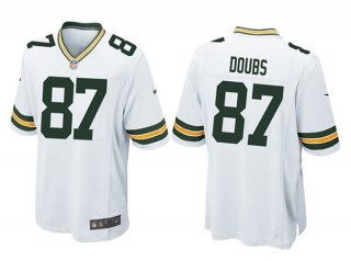 Green Bay Packers #87 Romeo Doubs White Stitched Game Jersey