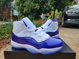 Jordan 11 white purple men shoes