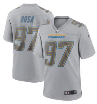 Los Angeles Chargers #97 Joey Bosa Gray Atmosphere Fashion Stitched Game Jersey