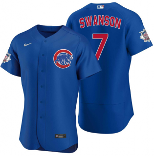 Chicago Cubs #7 Dansby Swanson Royal Flex Base Stitched Baseball Jersey