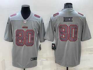 San Francisco 49ers #80 Jerry Rice Gray Atmosphere Fashion Stitched Jersey