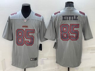 San Francisco 49ers #85 George Kittle Gray Atmosphere Fashion Stitched Jersey