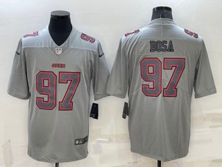 San Francisco 49ers #97 Nick Bosa Gray Atmosphere Fashion Stitched Jersey
