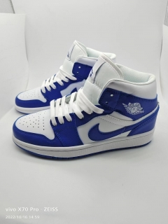 Jordan 1 high blue shoes