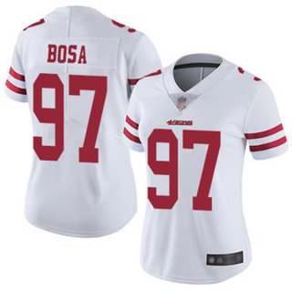 women NFL San Francisco 49ers #97 Nick Bosa White Vapor Untouchable Limited Stitched